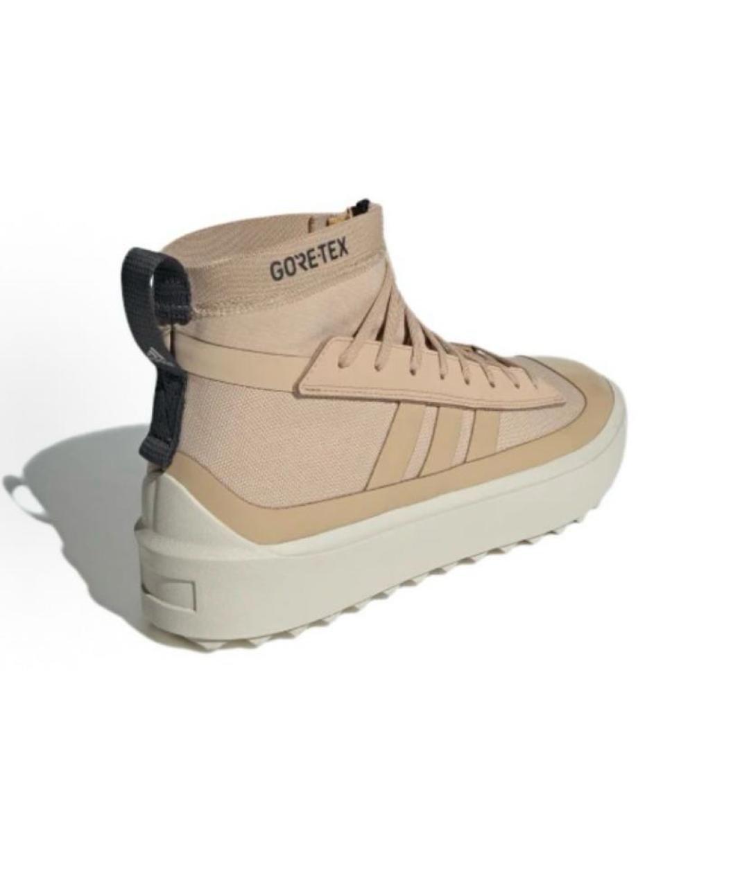 ADIDAS Бежевые кожаные высокие кроссовки / кеды, фото 6