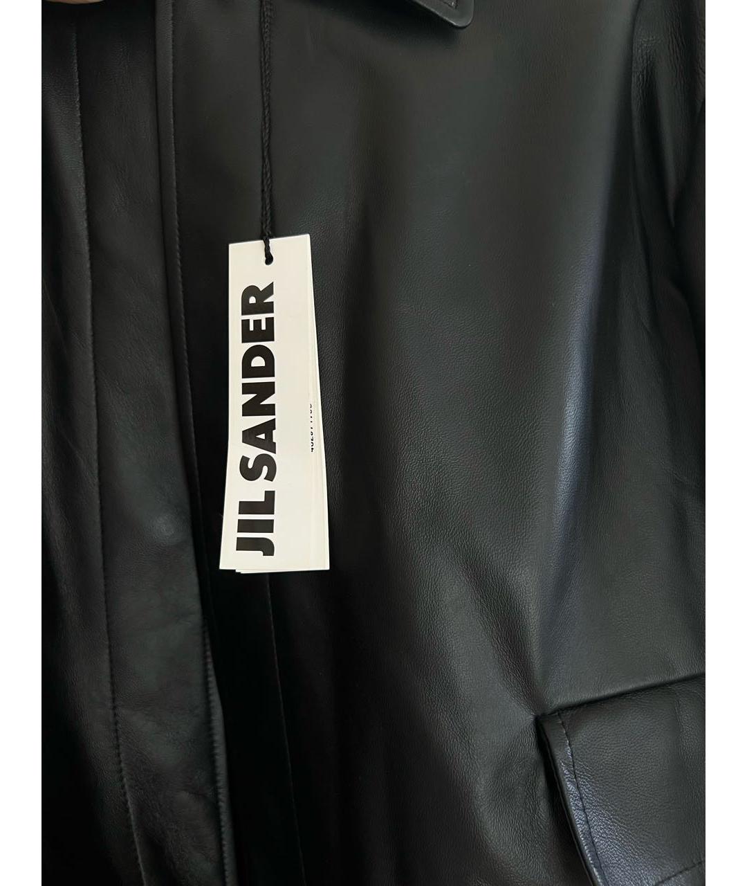 JIL SANDER Черная кожаная куртка, фото 6