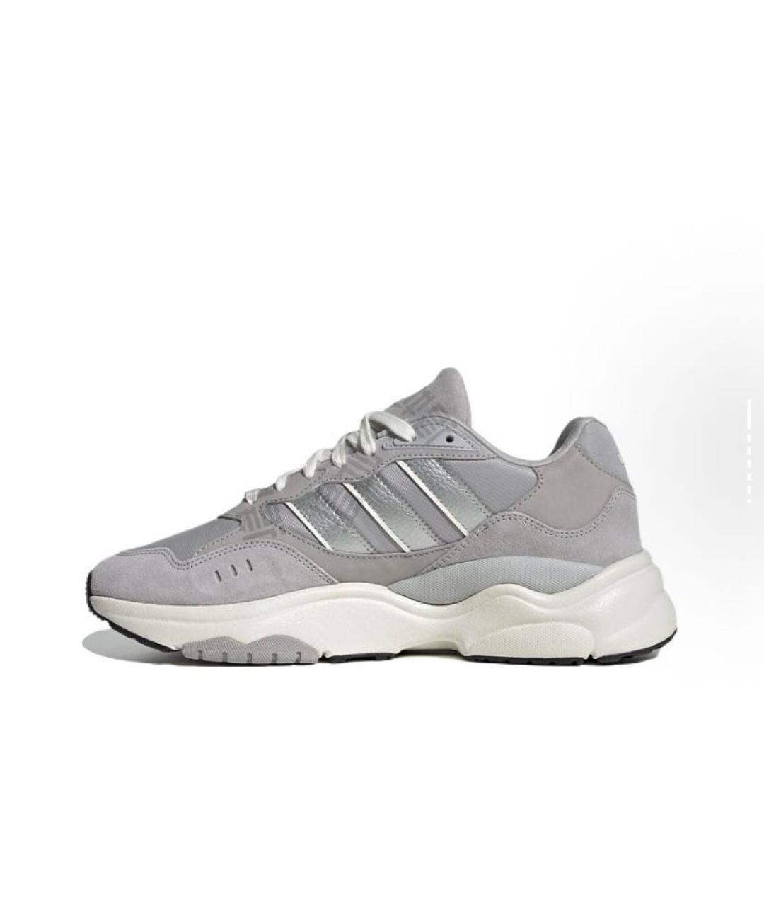 ADIDAS Серые текстильные низкие кроссовки / кеды, фото 3