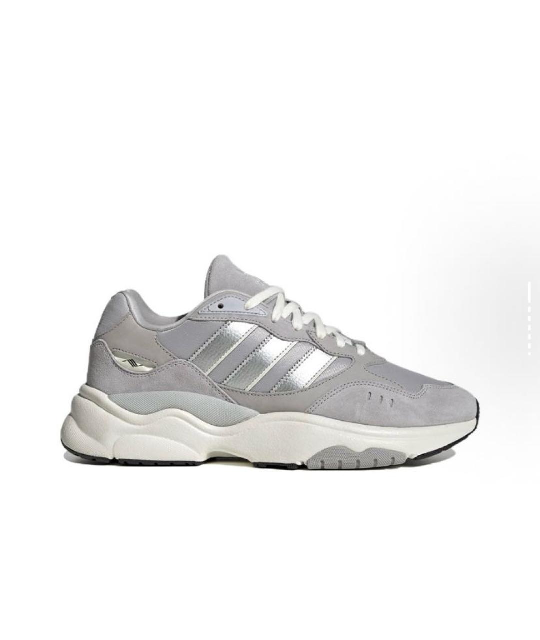 ADIDAS Серые текстильные низкие кроссовки / кеды, фото 8