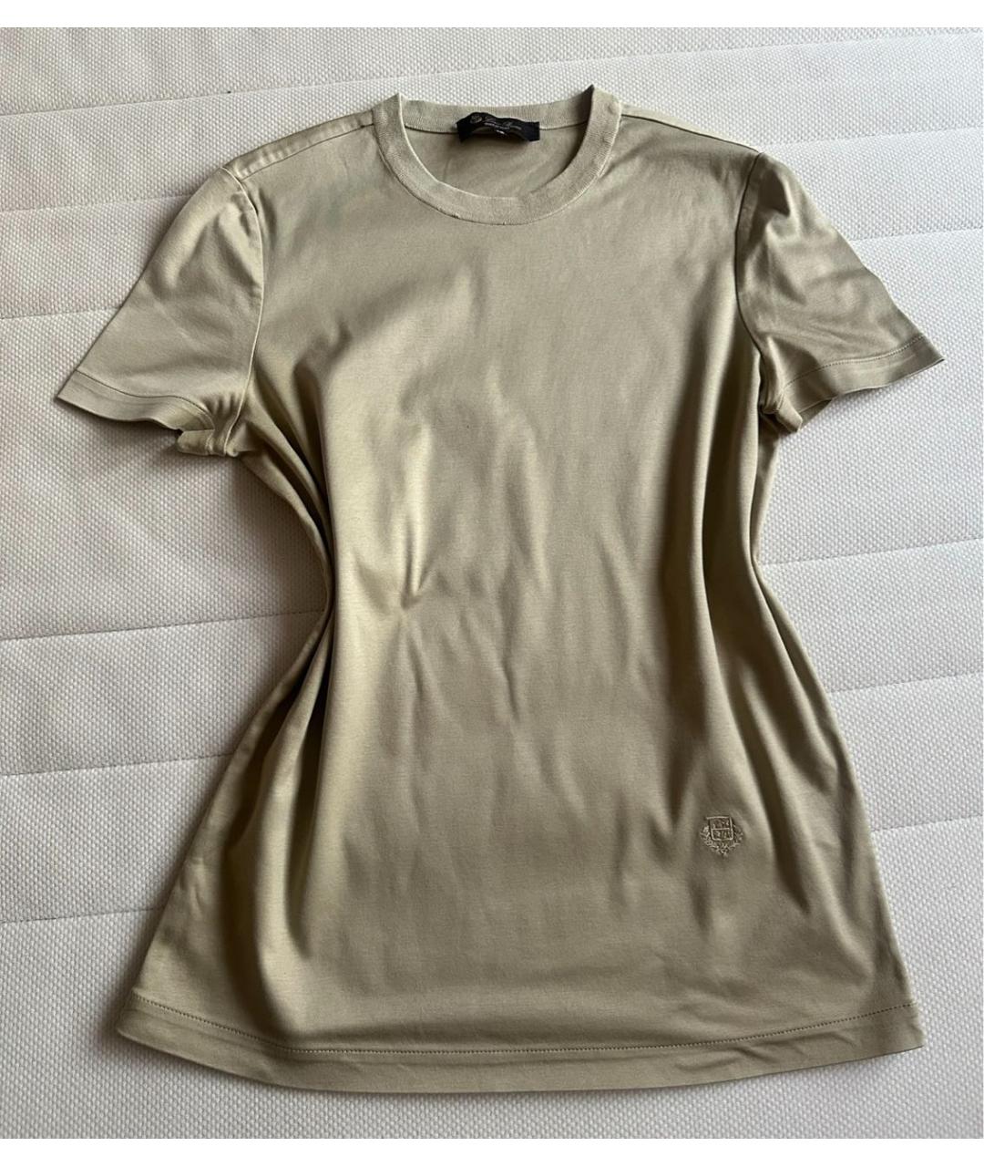 LORO PIANA Хаки футболка, фото 4