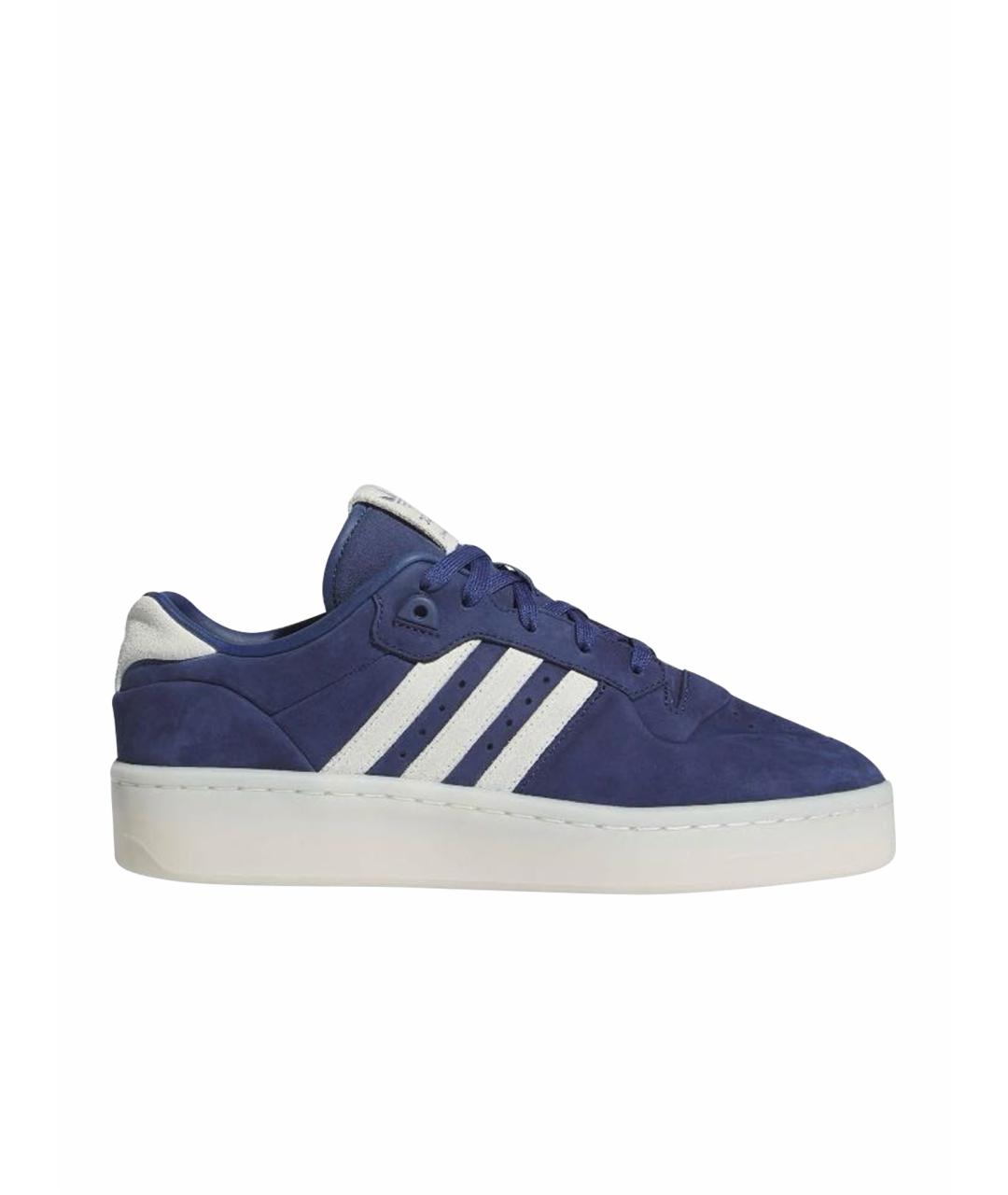 ADIDAS Синие замшевые низкие кроссовки / кеды, фото 1