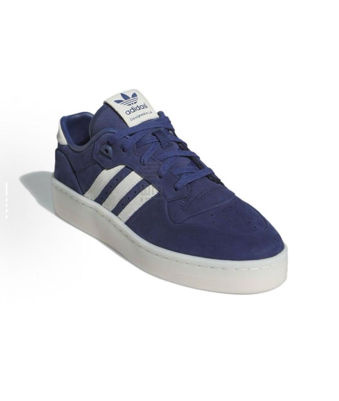 ADIDAS Синие замшевые низкие кроссовки / кеды, фото 3