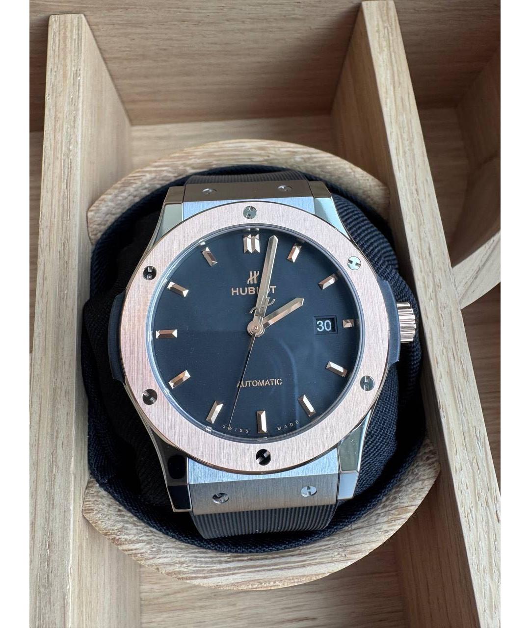 HUBLOT Серебряные титановые часы, фото 5