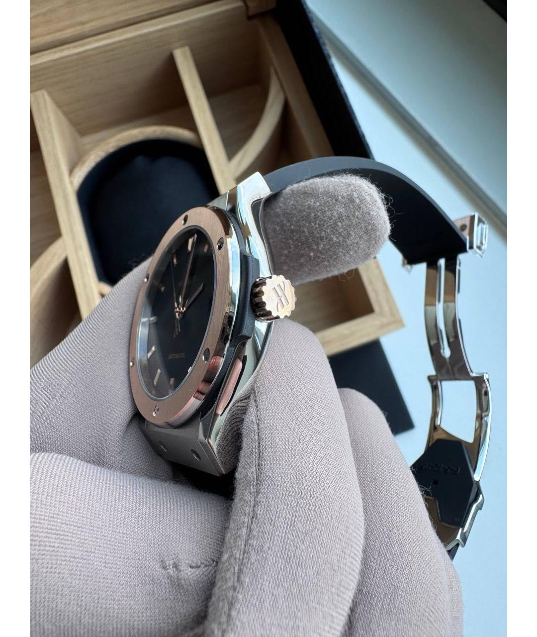 HUBLOT Серебряные титановые часы, фото 3