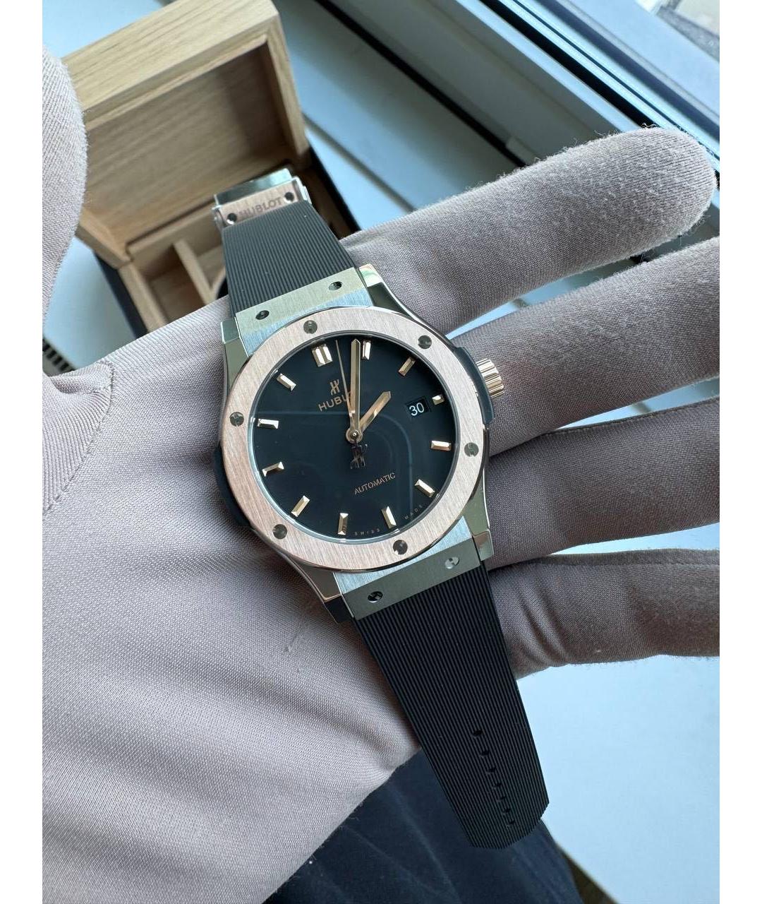 HUBLOT Серебряные титановые часы, фото 7