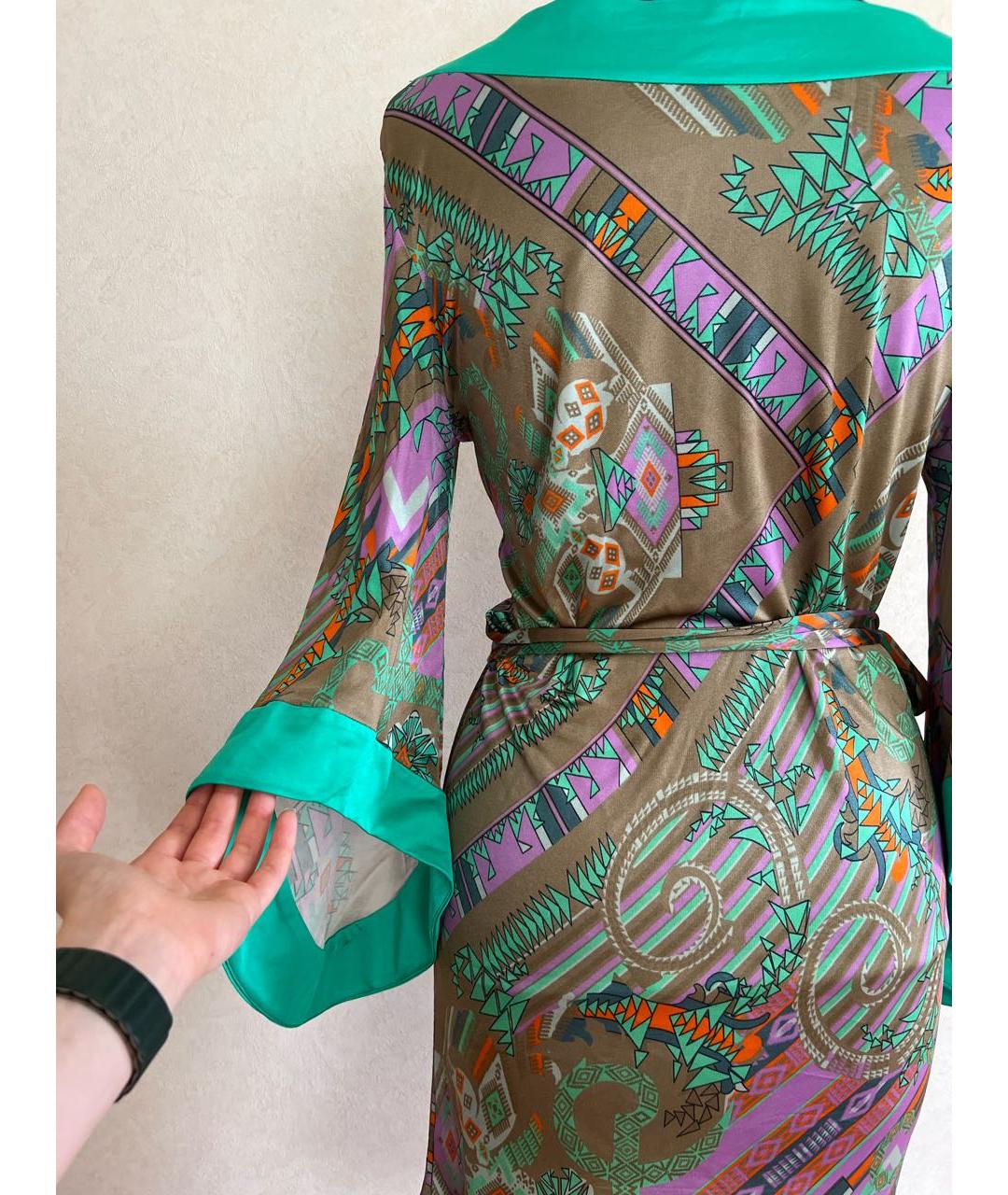VERSACE COLLECTION Мульти вискозное платье, фото 5