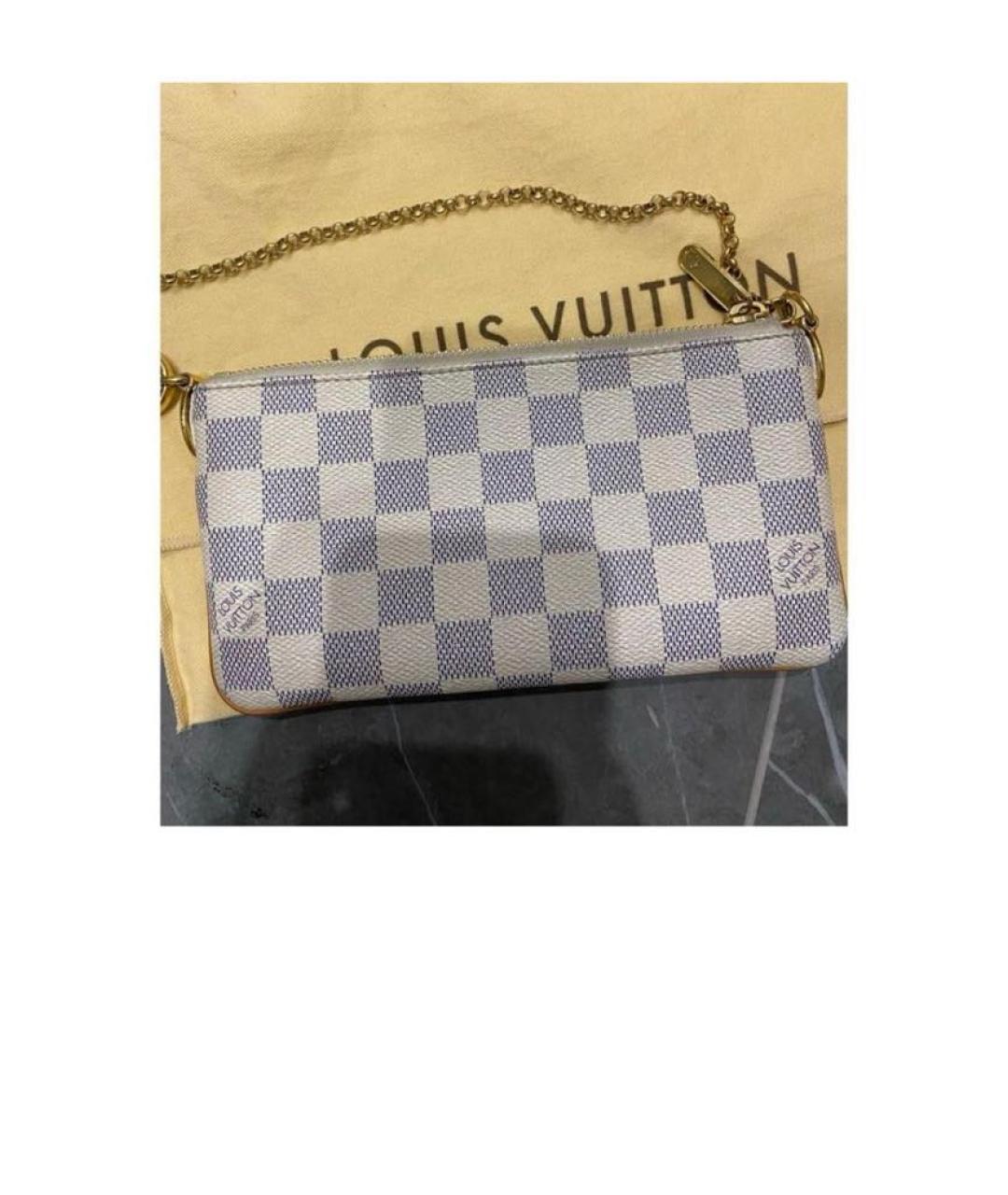 LOUIS VUITTON Белая кожаная сумка с короткими ручками, фото 3