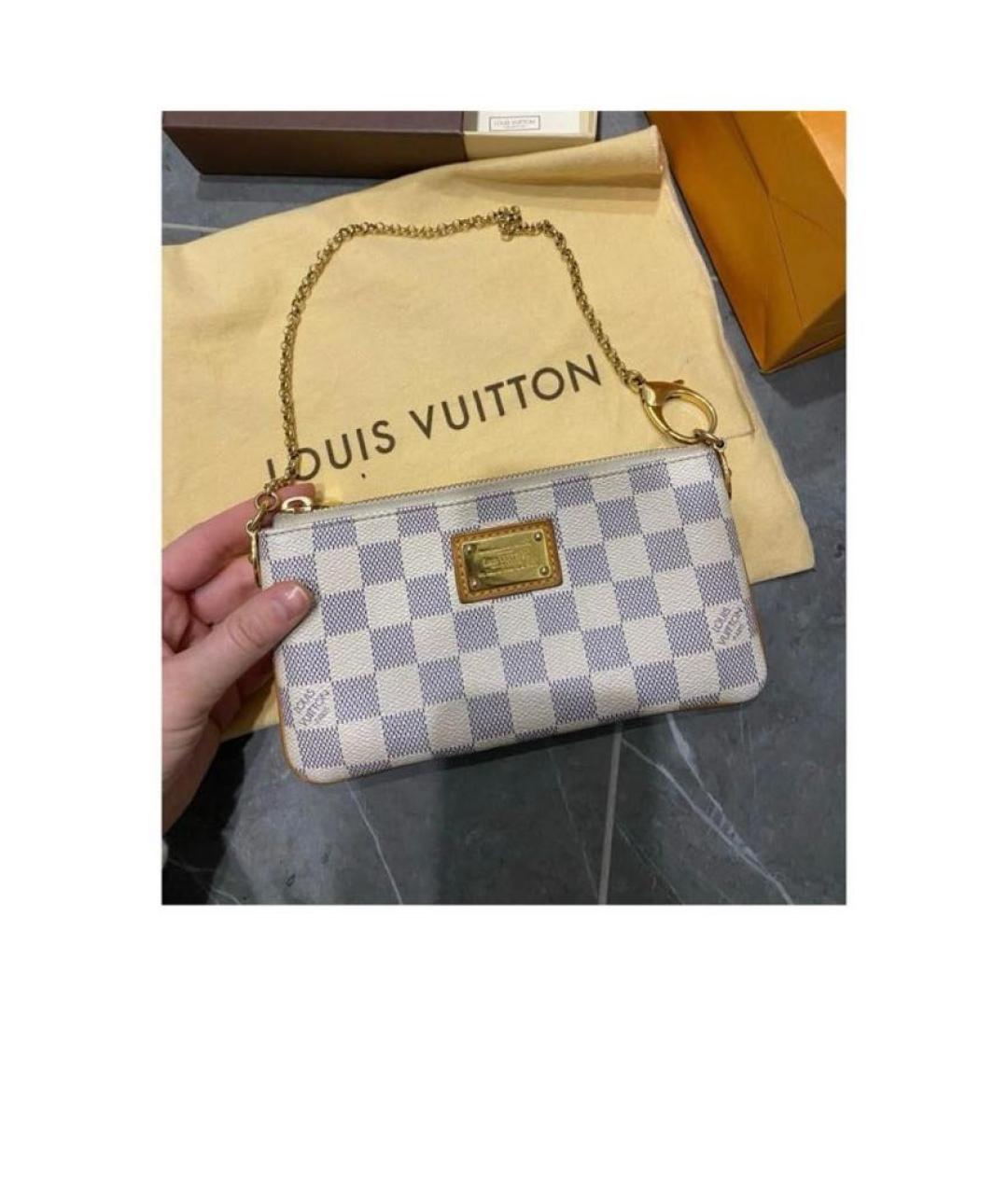 LOUIS VUITTON Белая кожаная сумка с короткими ручками, фото 2