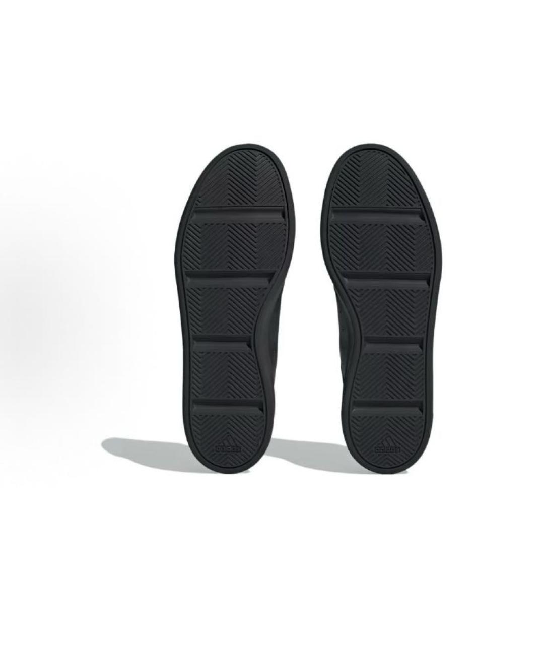 ADIDAS Черные кожаные низкие кроссовки / кеды, фото 5