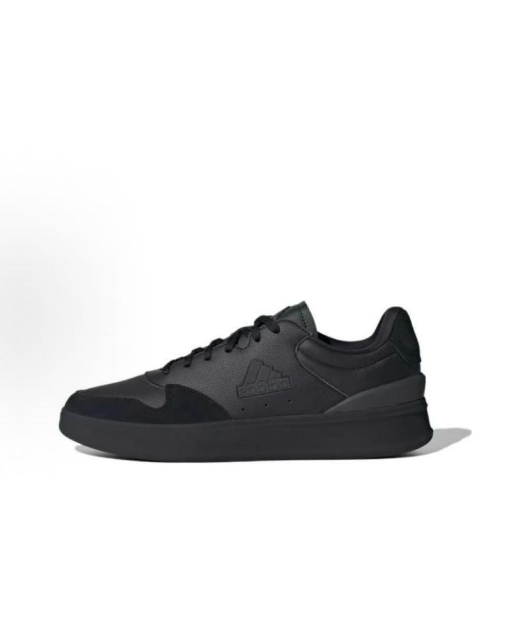 ADIDAS Черные кожаные низкие кроссовки / кеды, фото 3