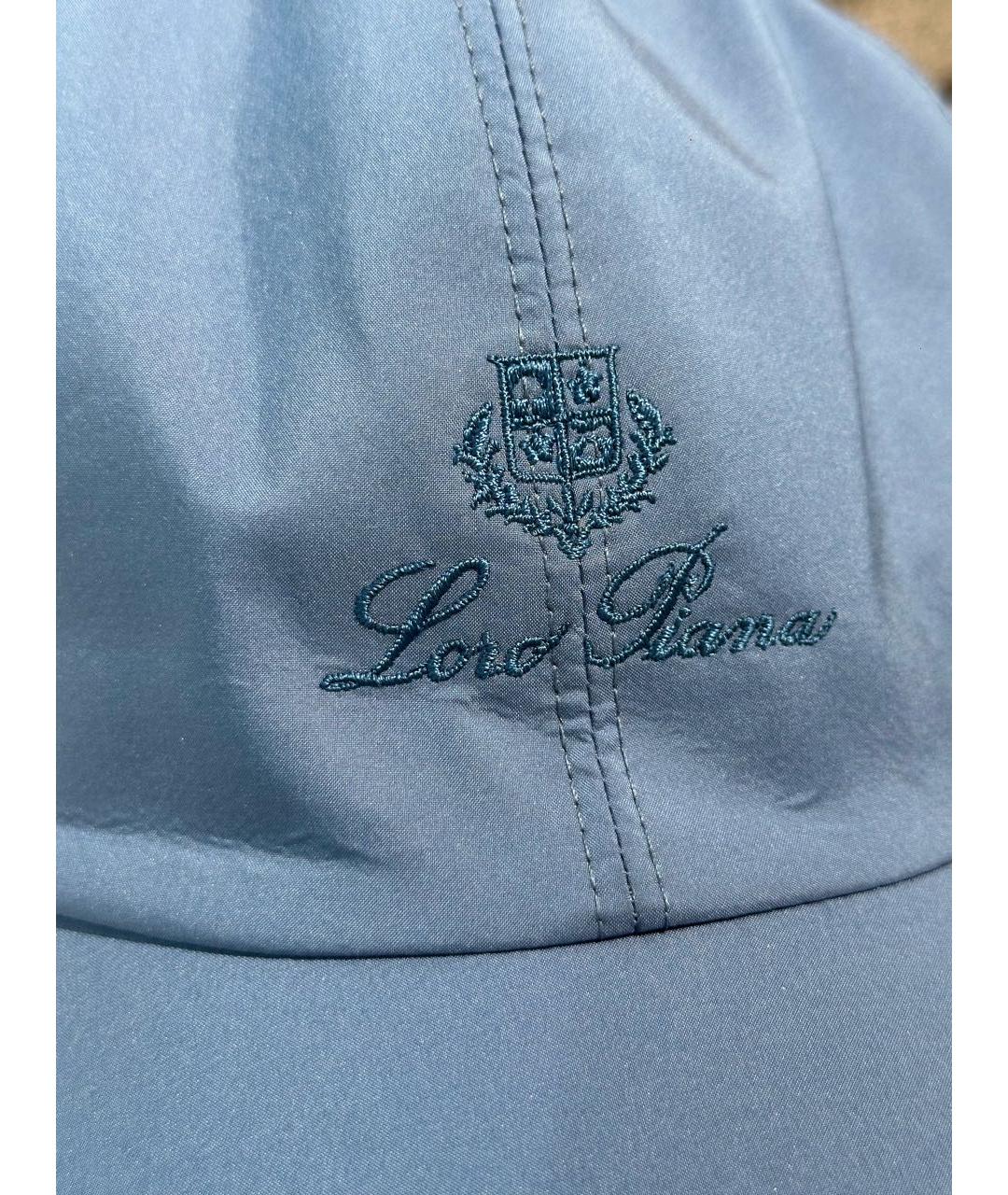 LORO PIANA Голубая кепка/бейсболка, фото 4