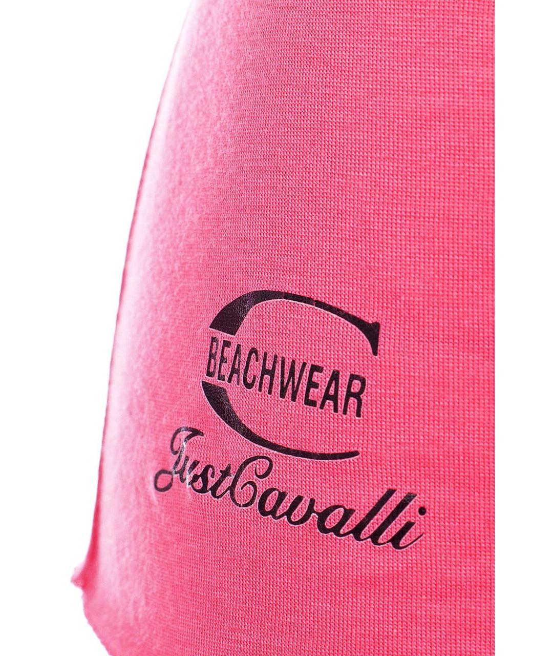 JUST CAVALLI Розовая хлопковая футболка, фото 5