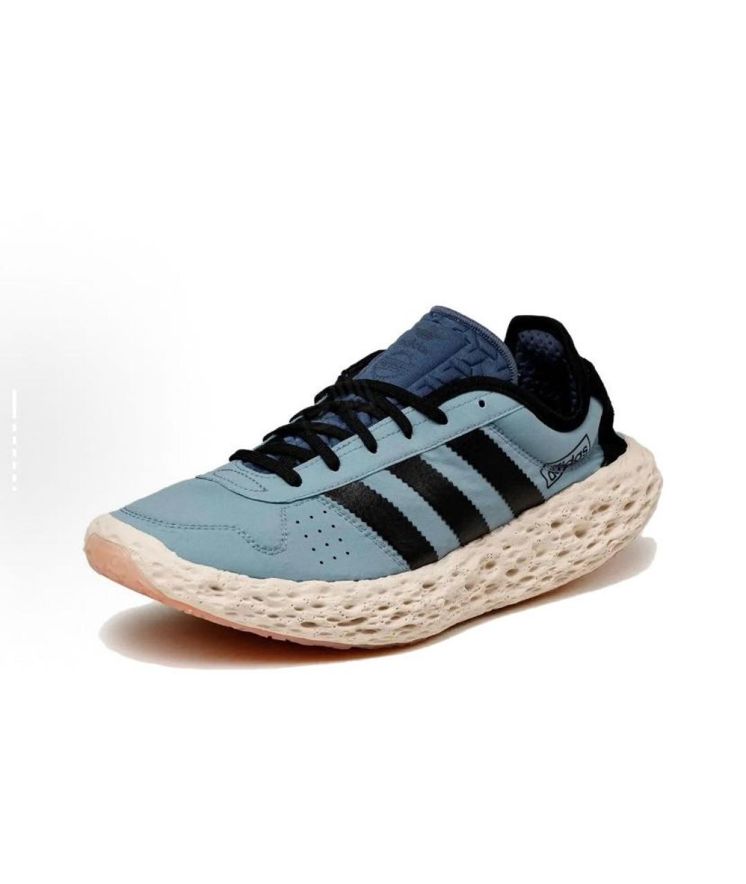ADIDAS Голубые текстильные низкие кроссовки / кеды, фото 3