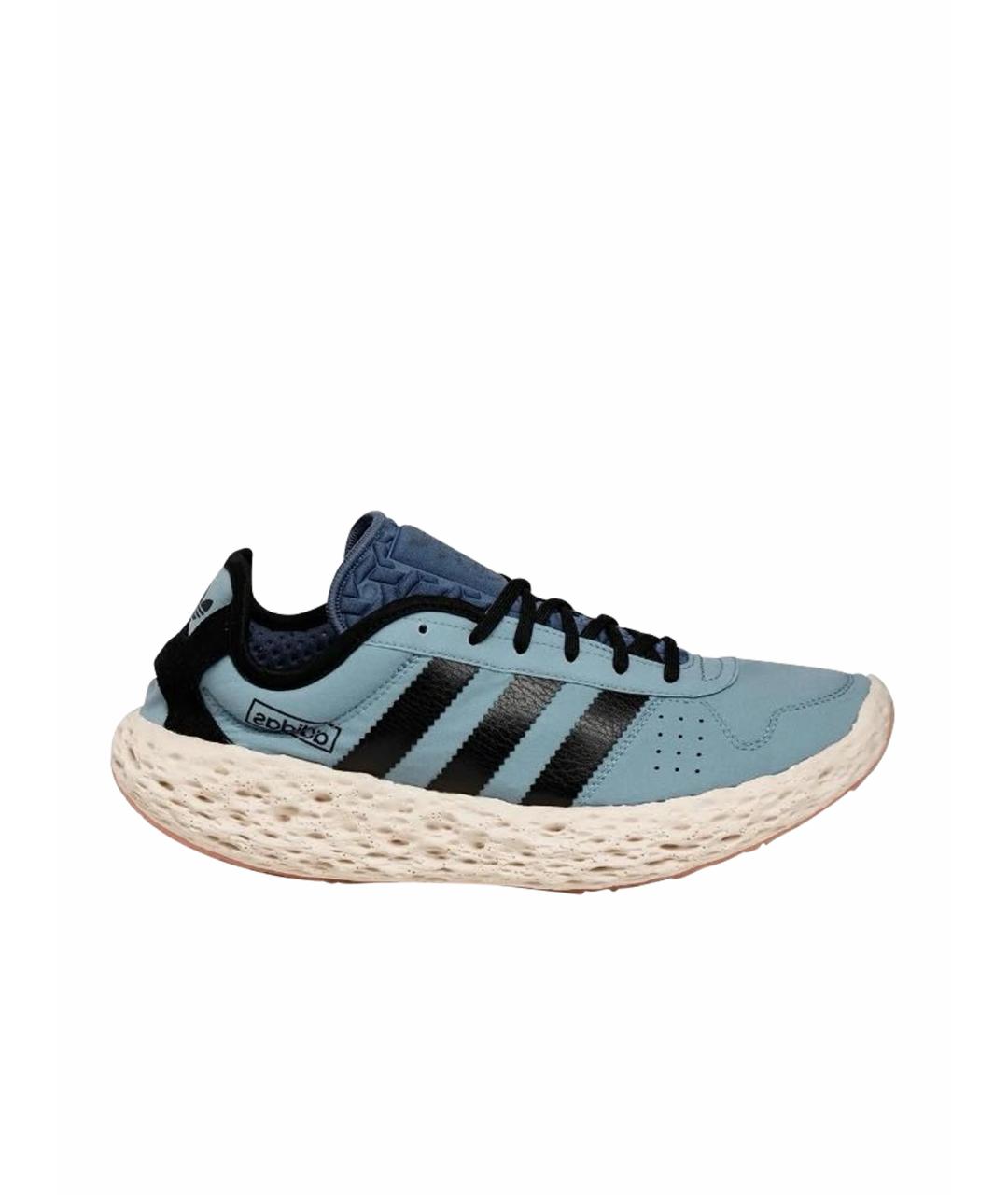 ADIDAS Голубые текстильные низкие кроссовки / кеды, фото 1