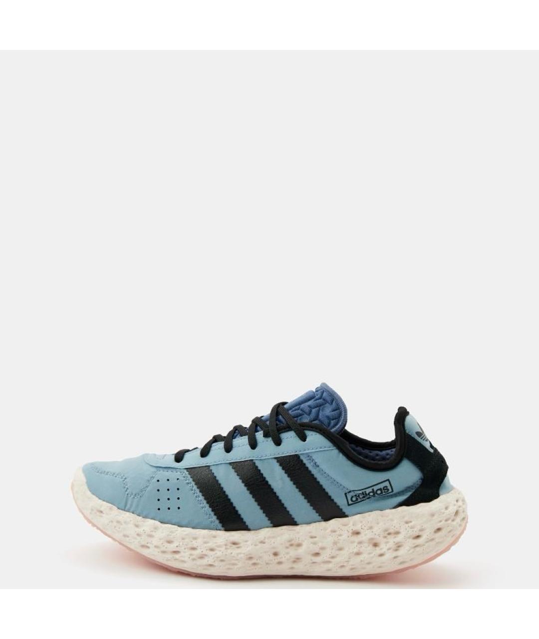 ADIDAS Голубые текстильные низкие кроссовки / кеды, фото 2