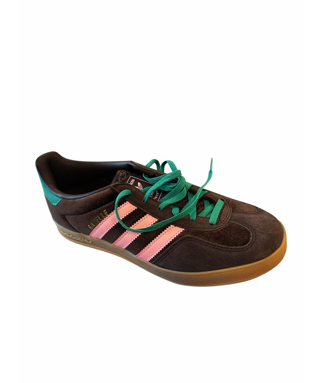 ADIDAS Коричневые нубуковые кеды, фото 1