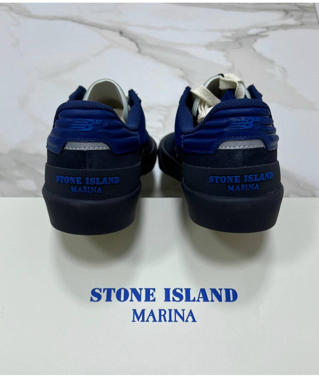 STONE ISLAND Синие низкие кроссовки / кеды, фото 5