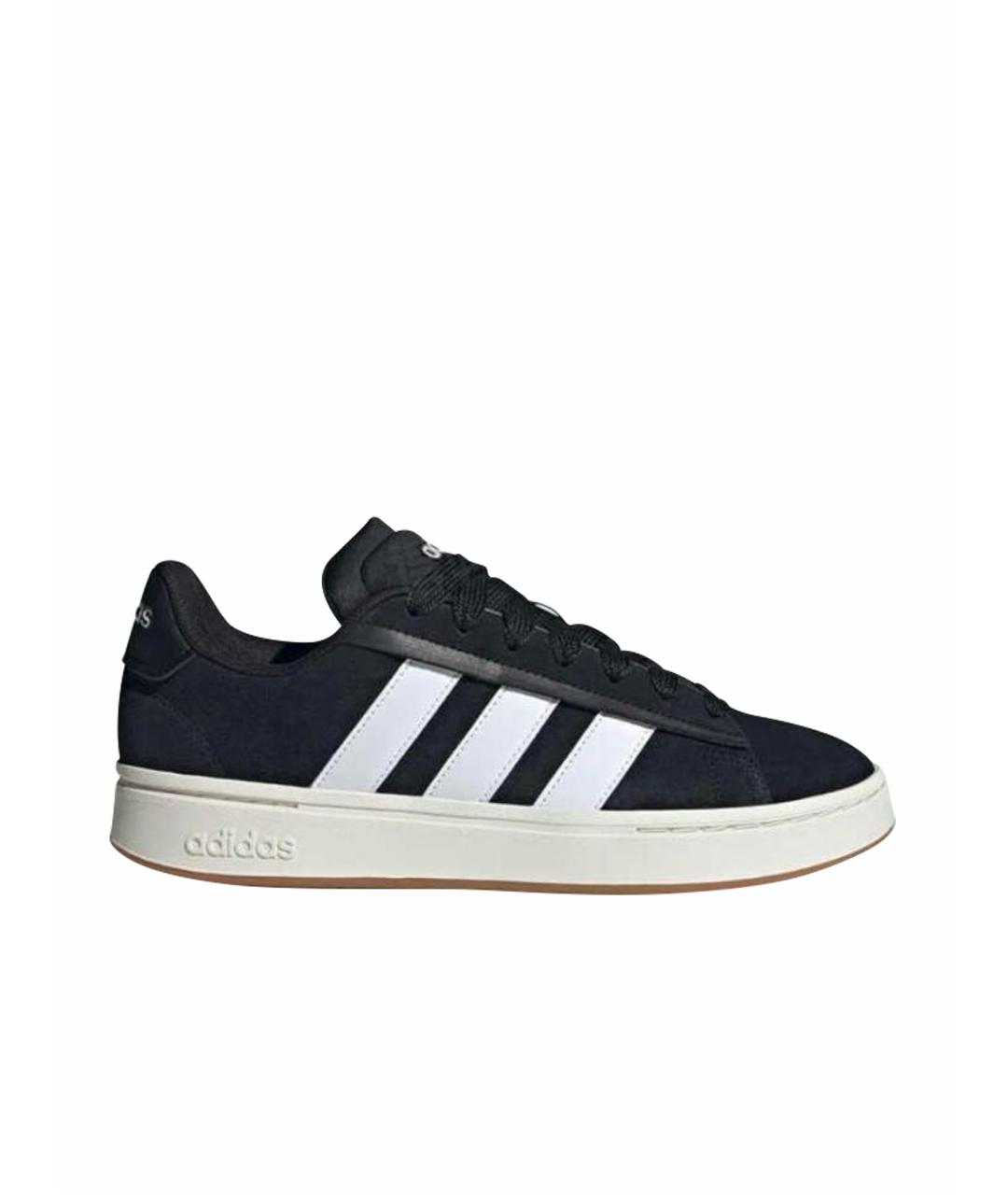 ADIDAS Черные замшевые низкие кроссовки / кеды, фото 1