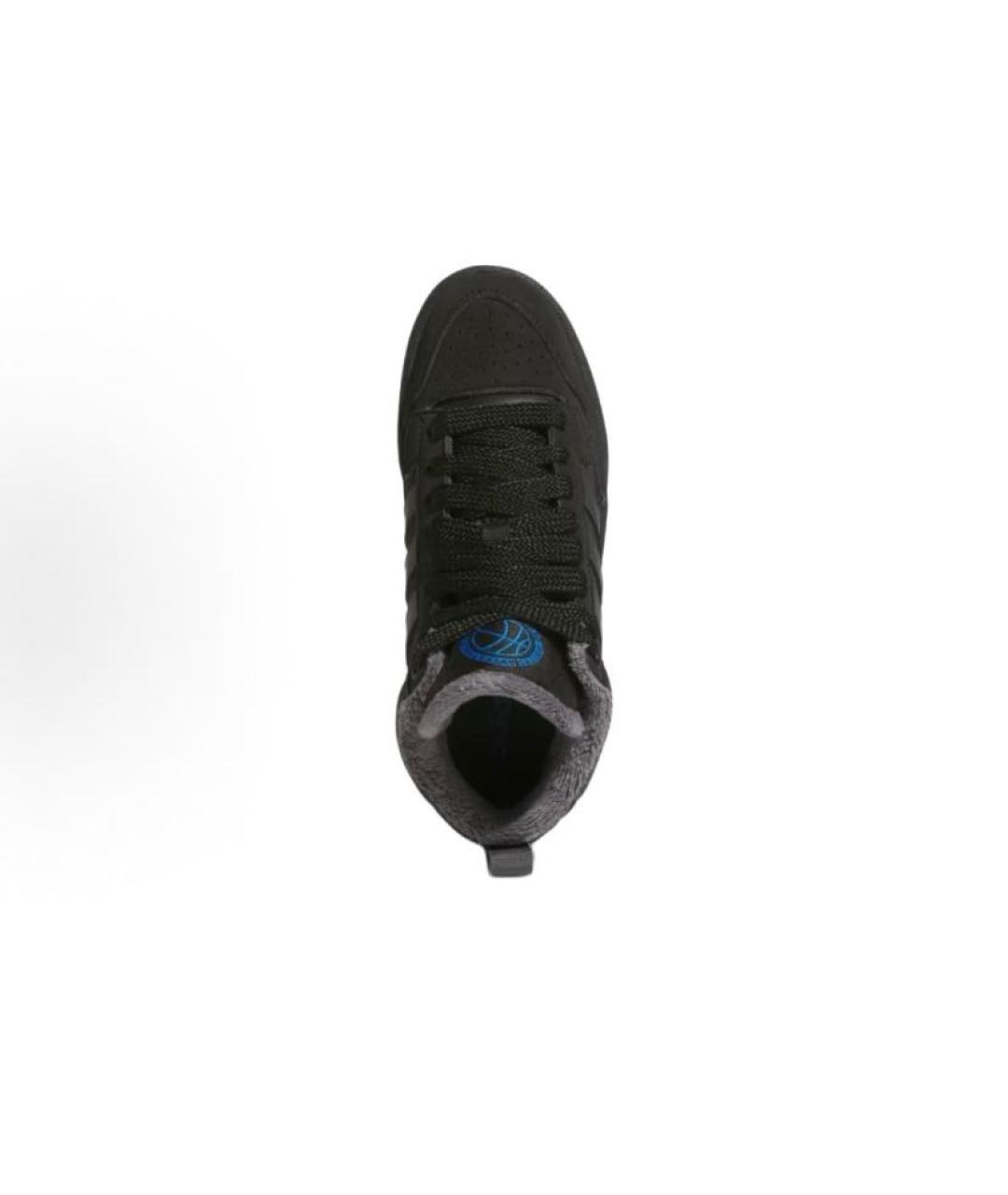 ADIDAS Черные кожаные высокие кроссовки / кеды, фото 4