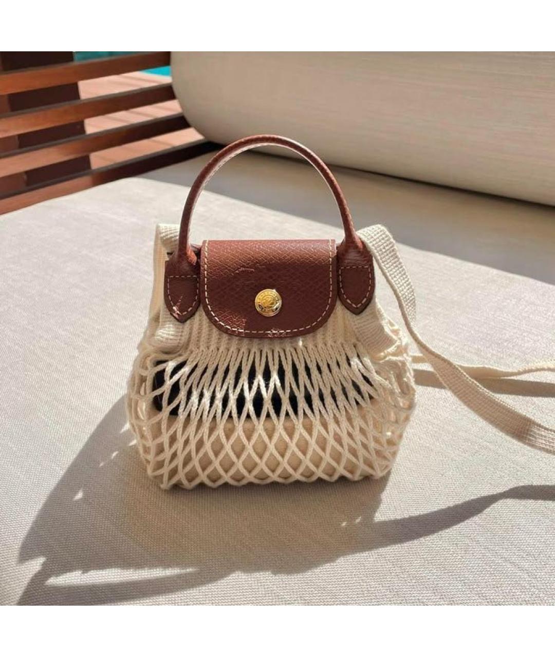 LONGCHAMP Бежевая пляжная сумка, фото 6