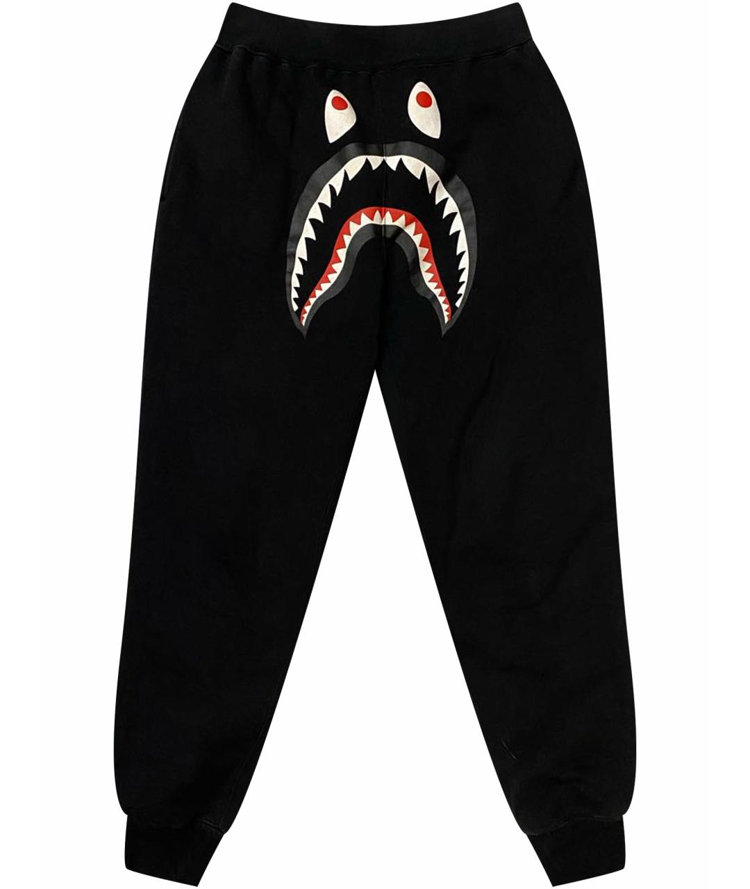 BAPE Черные хлопковые повседневные брюки, фото 1