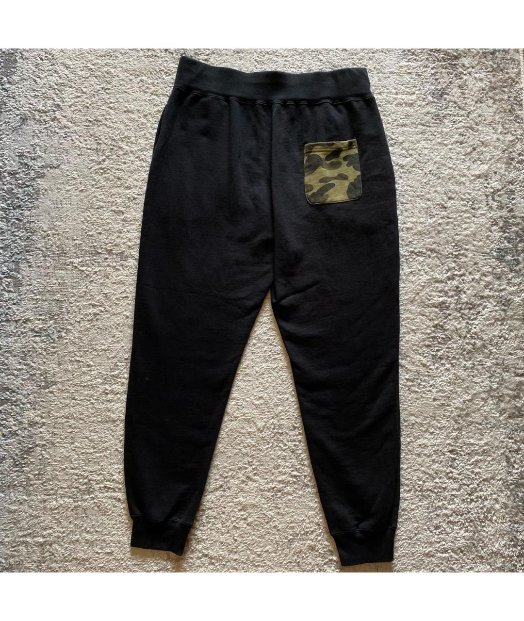 BAPE Черные хлопковые повседневные брюки, фото 2