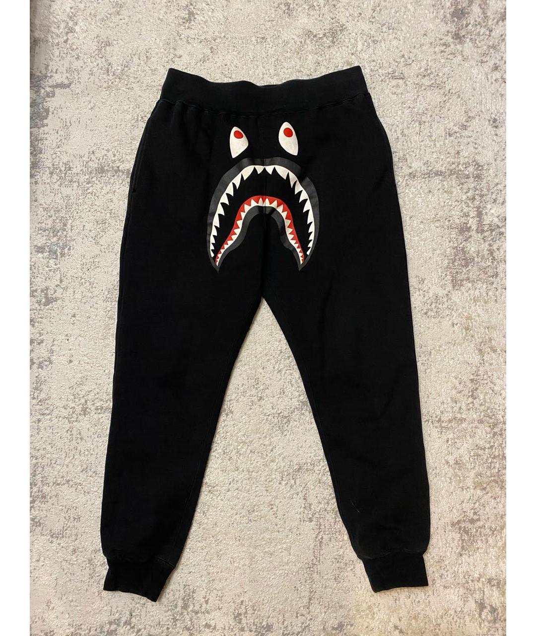 BAPE Черные хлопковые повседневные брюки, фото 7