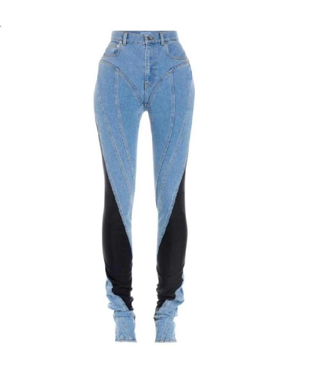 MUGLER Голубые джинсы слим, фото 5