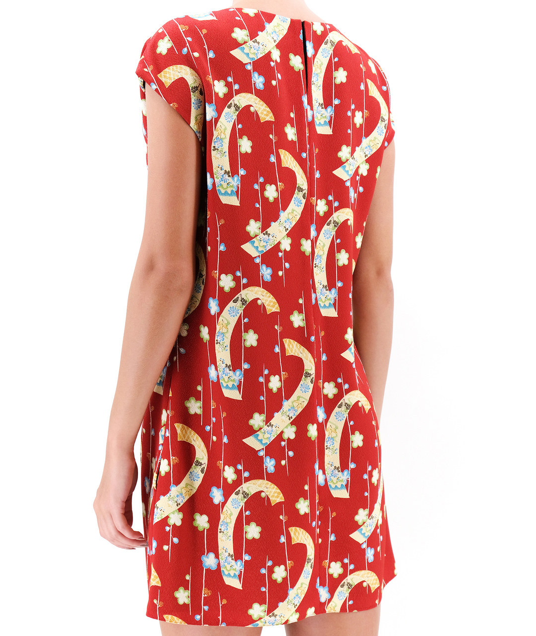 SAINT LAURENT Красное полиэстеровое повседневное платье, фото 3