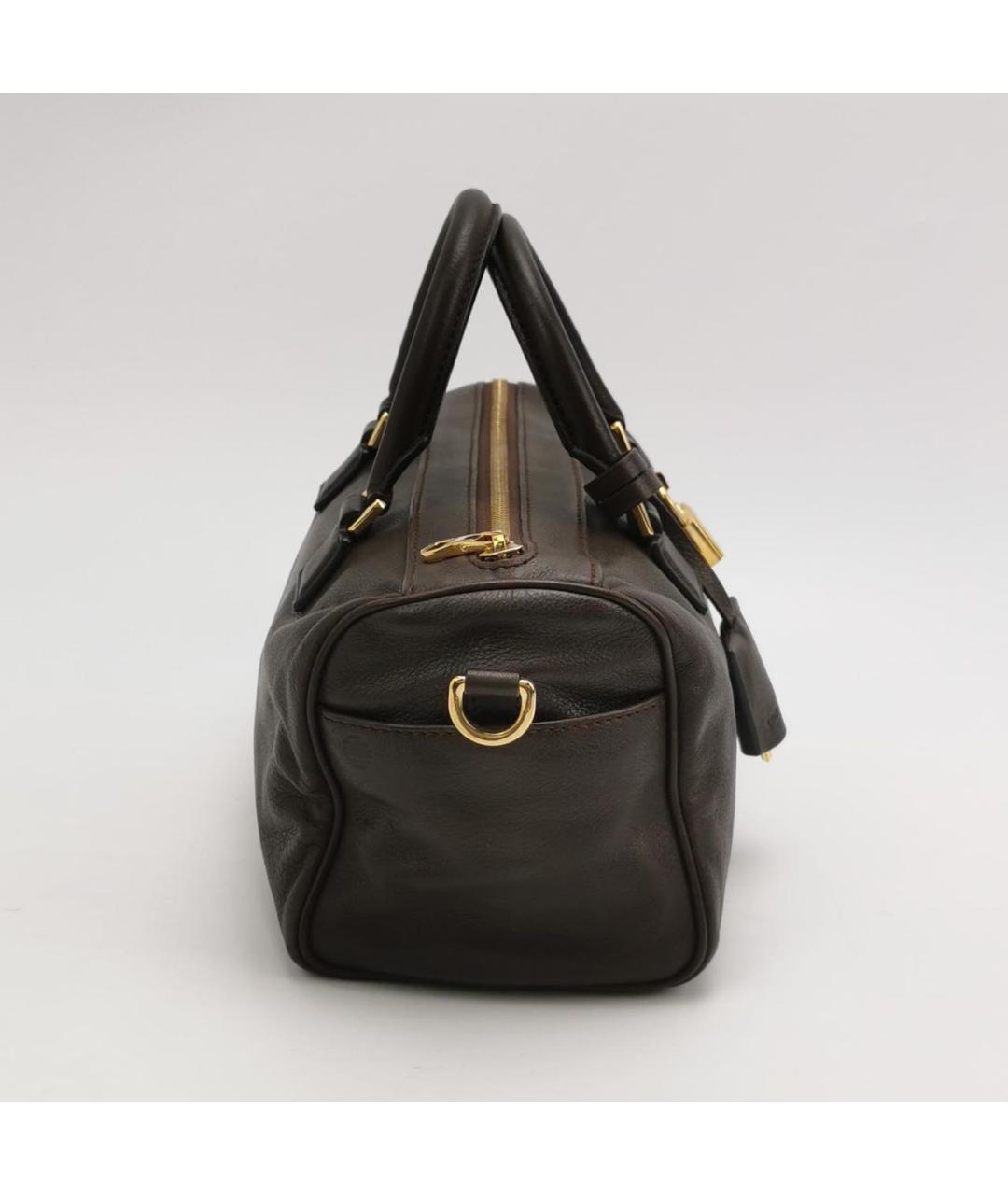 LOEWE Коричневая кожаная сумка через плечо, фото 4