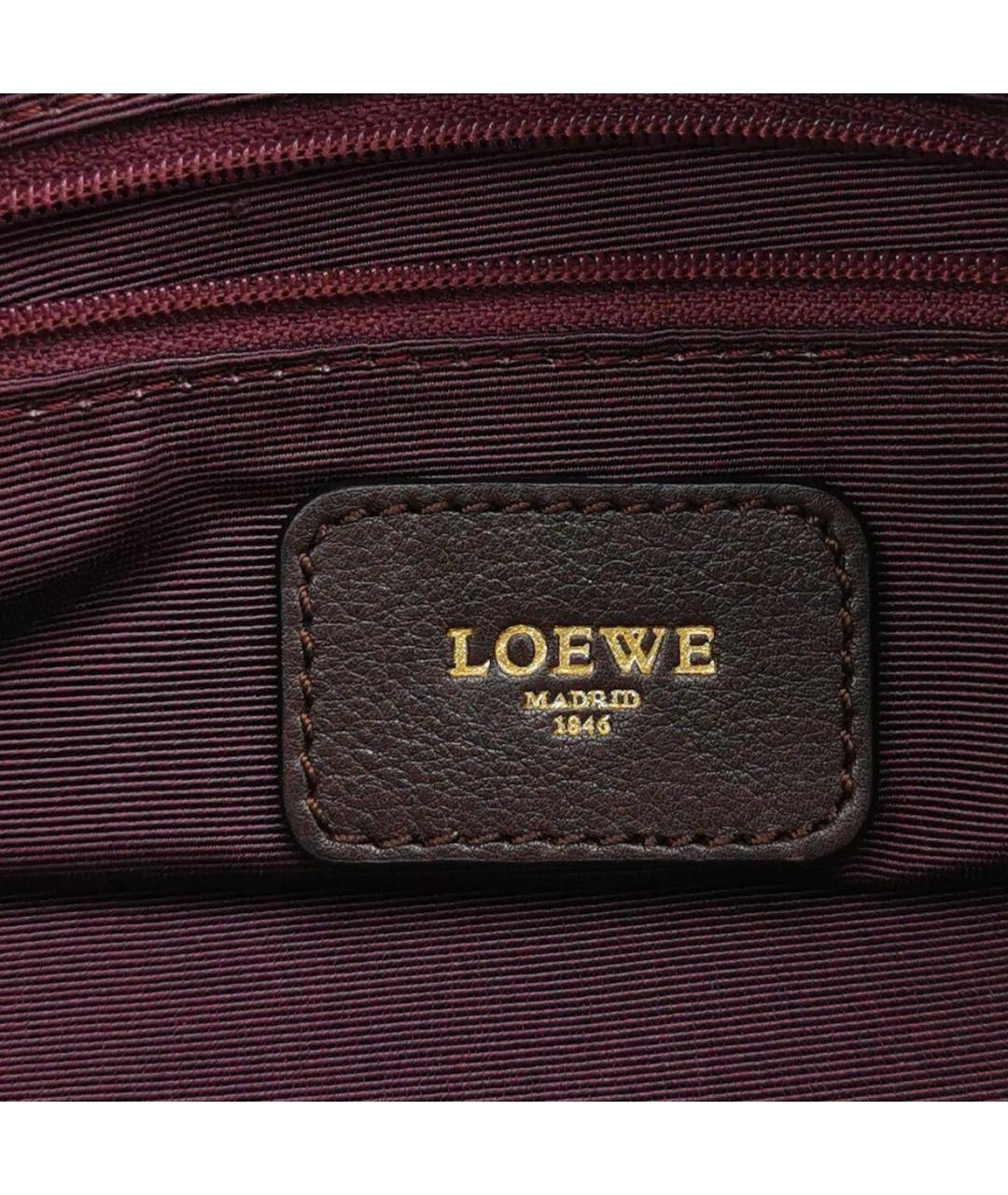 LOEWE Коричневая кожаная сумка через плечо, фото 6