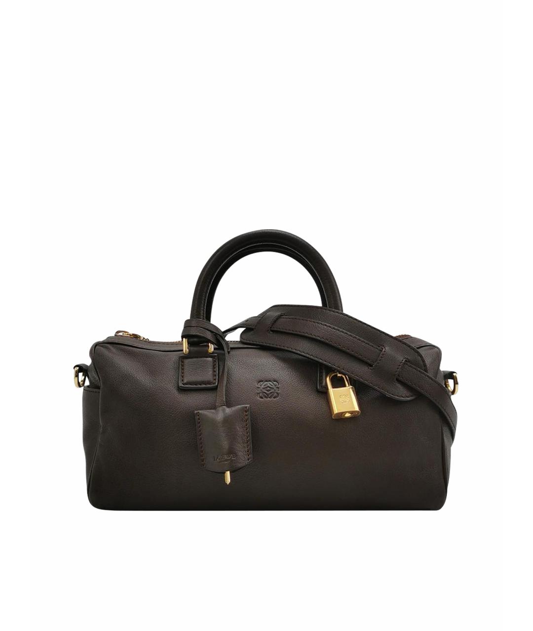 LOEWE Коричневая кожаная сумка через плечо, фото 9