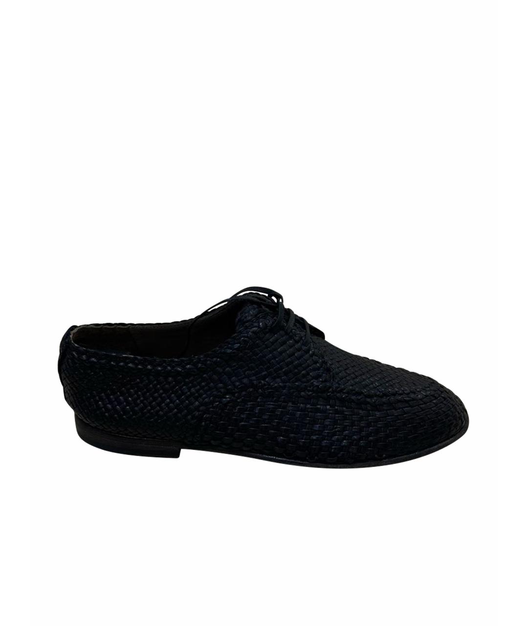 DOLCE&GABBANA Черные кожаные туфли, фото 1
