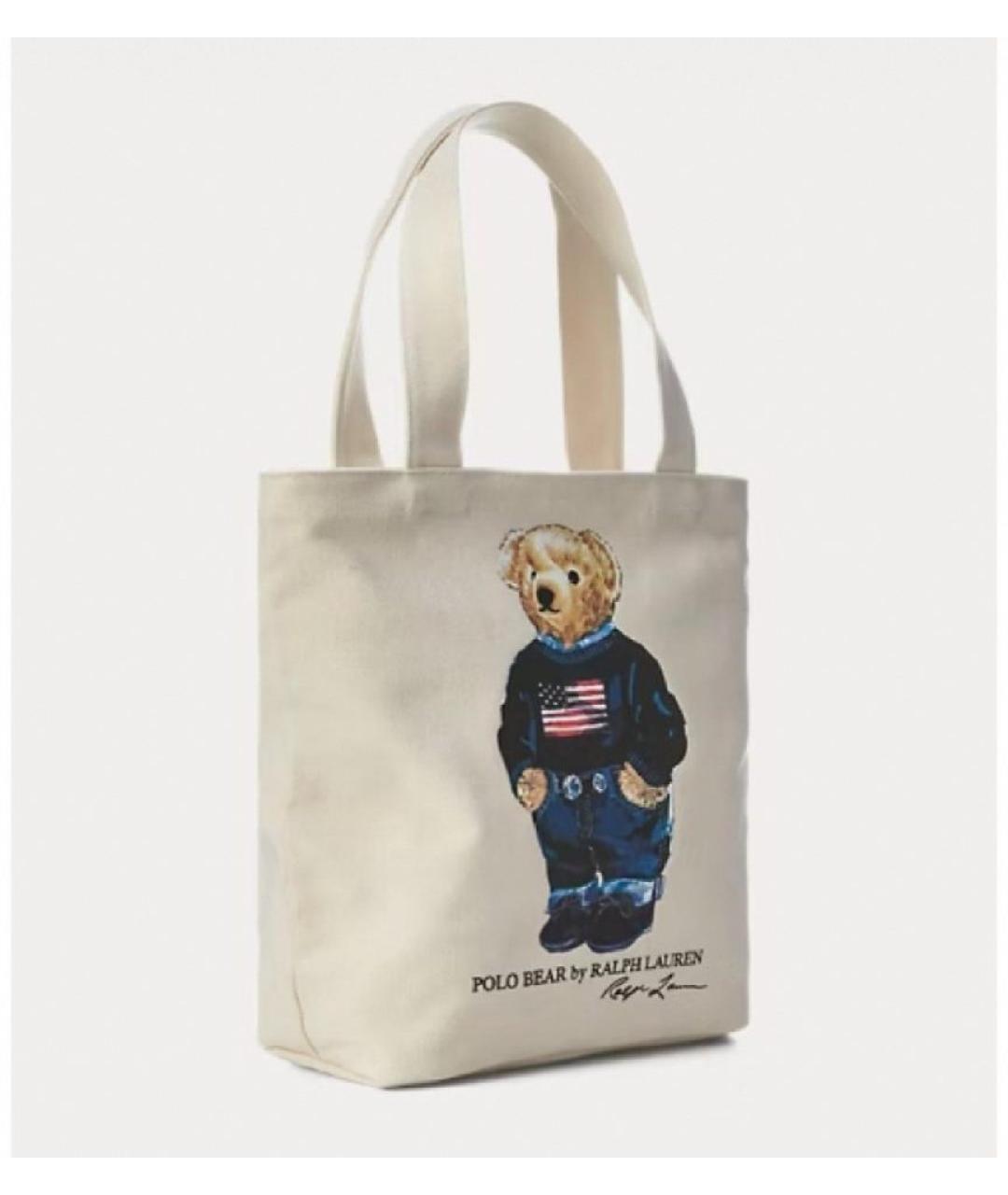 POLO RALPH LAUREN Бежевая сумка тоут, фото 2