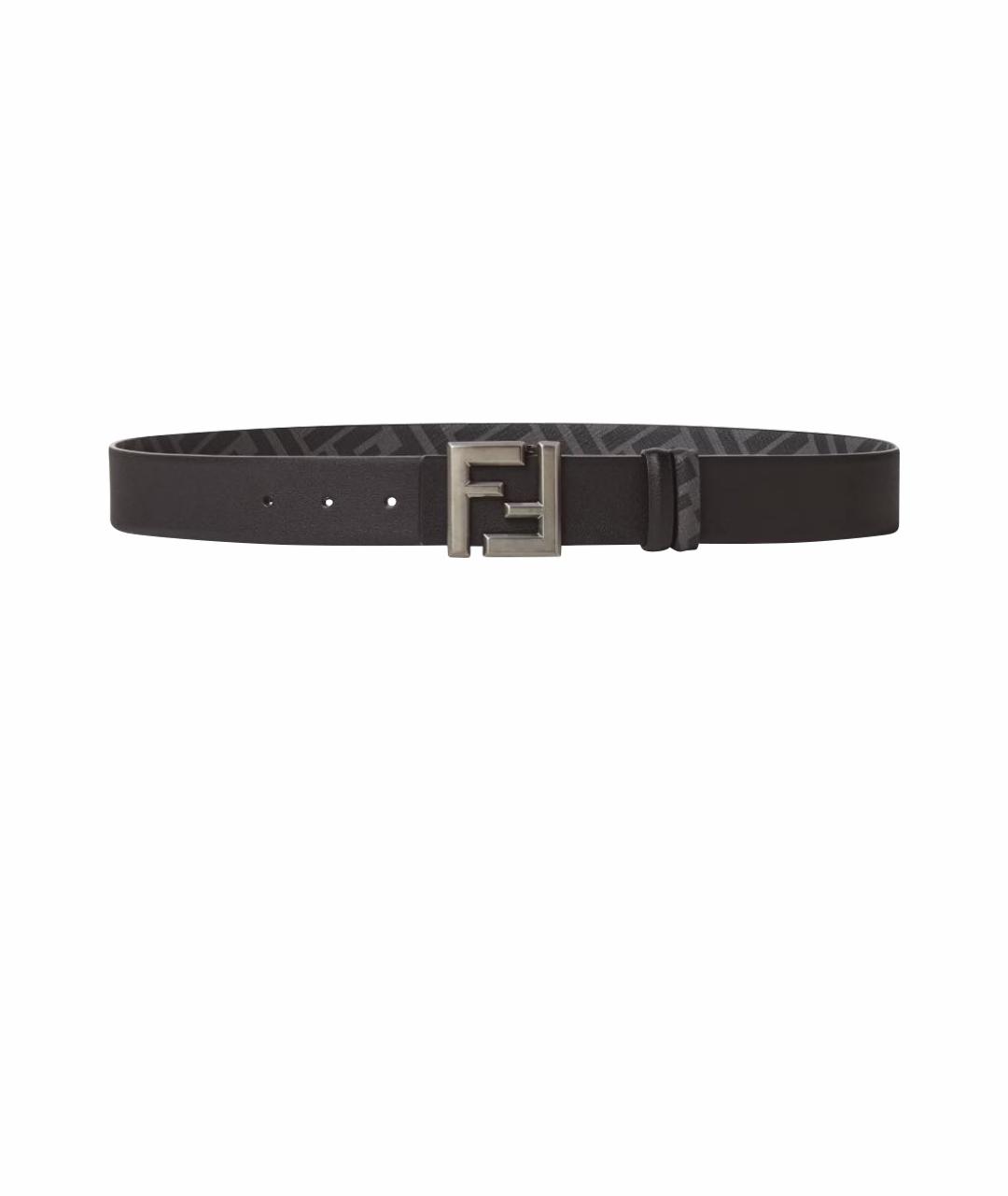 FENDI Черный кожаный ремень, фото 10