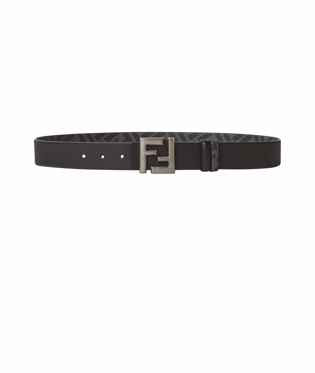 FENDI Черный кожаный ремень, фото 1