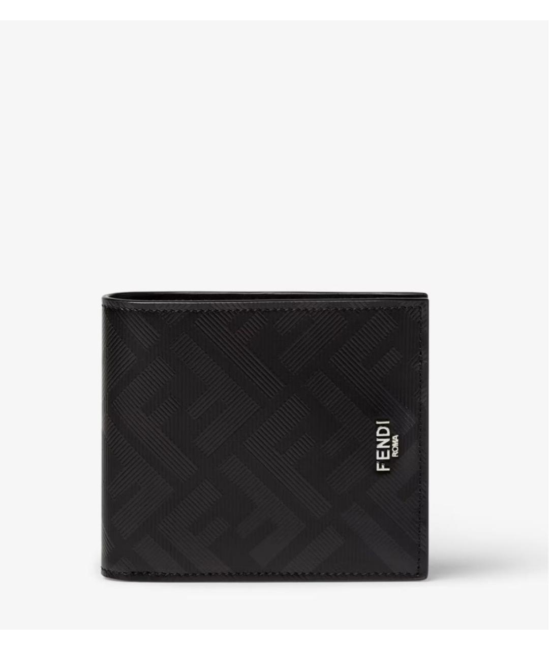 FENDI Черный кожаный кошелек, фото 6