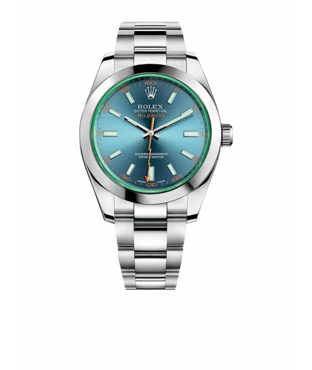 ROLEX Серебряные стальные часы, фото 1