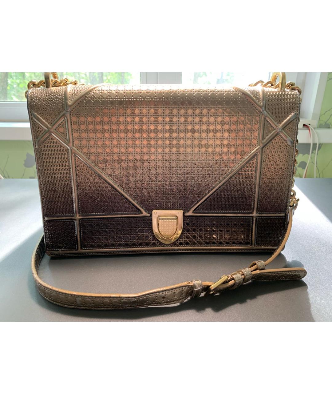 CHRISTIAN DIOR Бежевая кожаная сумка через плечо, фото 9