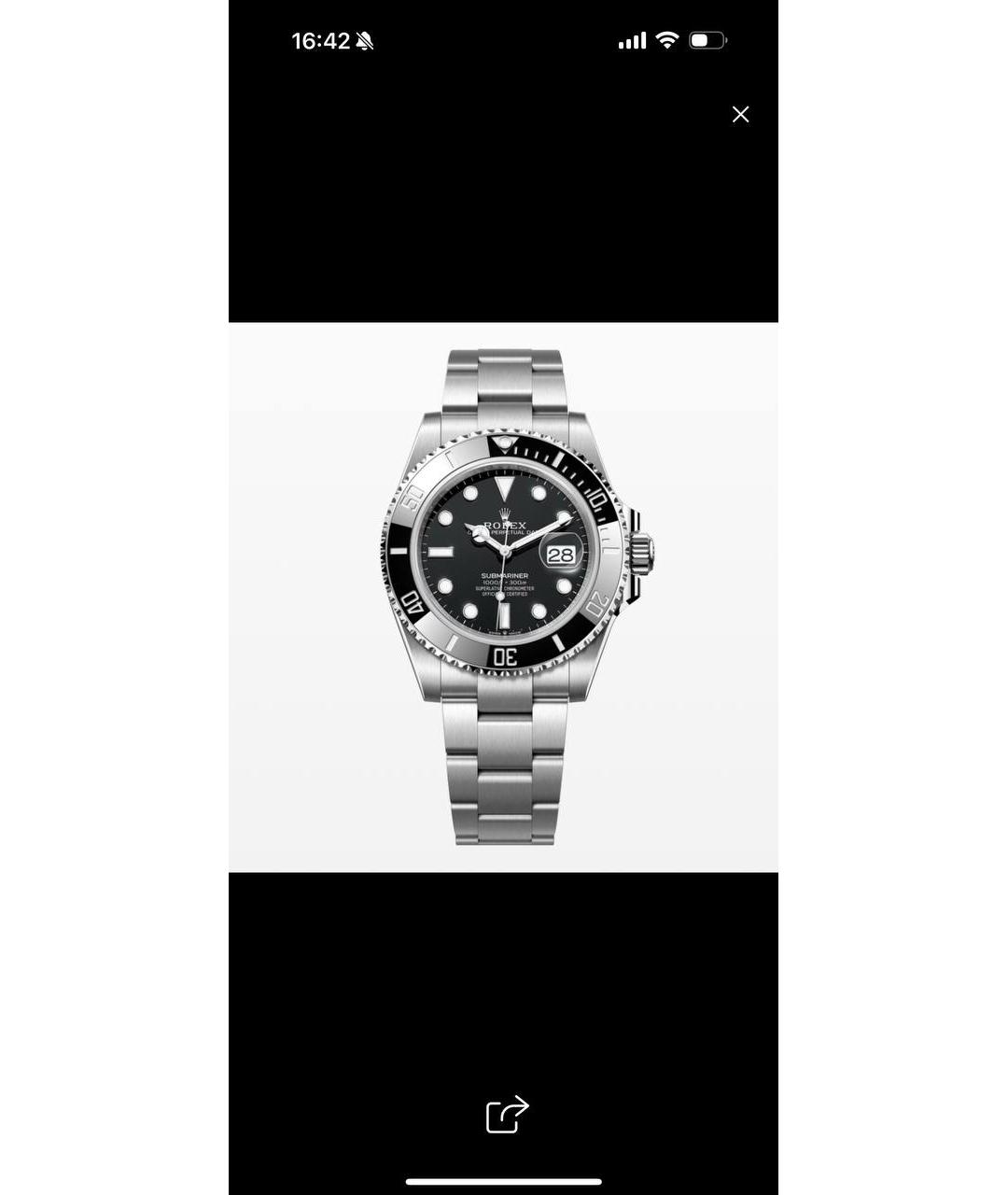 ROLEX Серебряные стальные часы, фото 3