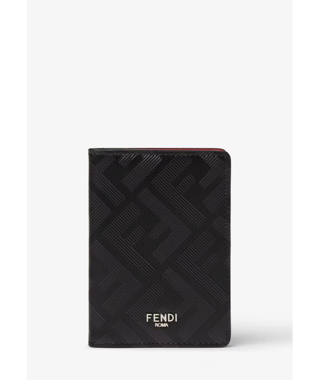 FENDI Черный кожаный кардхолдер, фото 6
