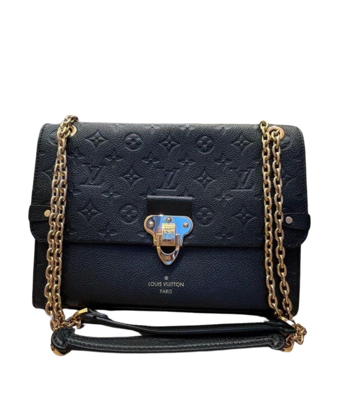 LOUIS VUITTON Черная кожаная сумка на плечо, фото 1