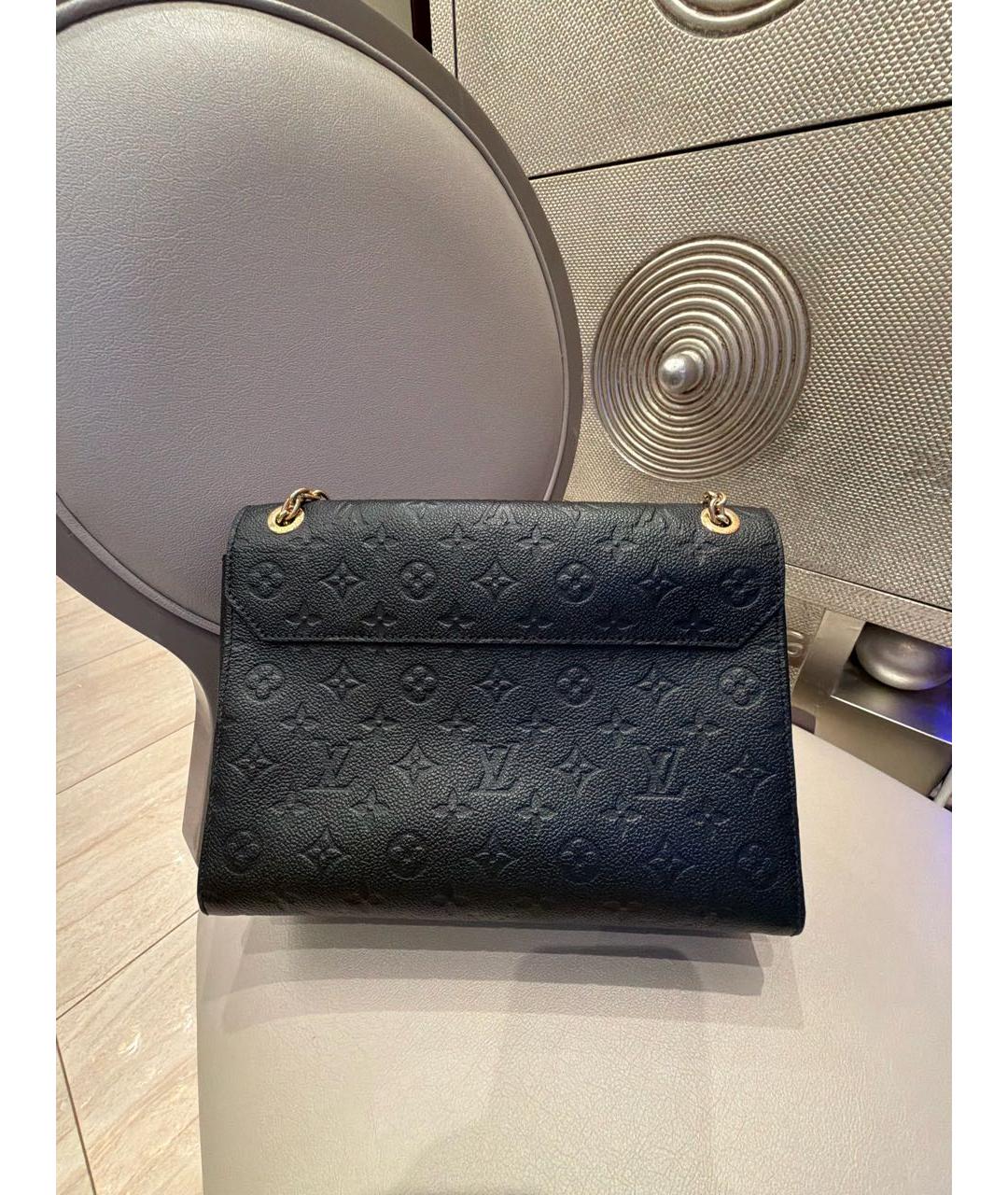 LOUIS VUITTON Черная кожаная сумка на плечо, фото 3