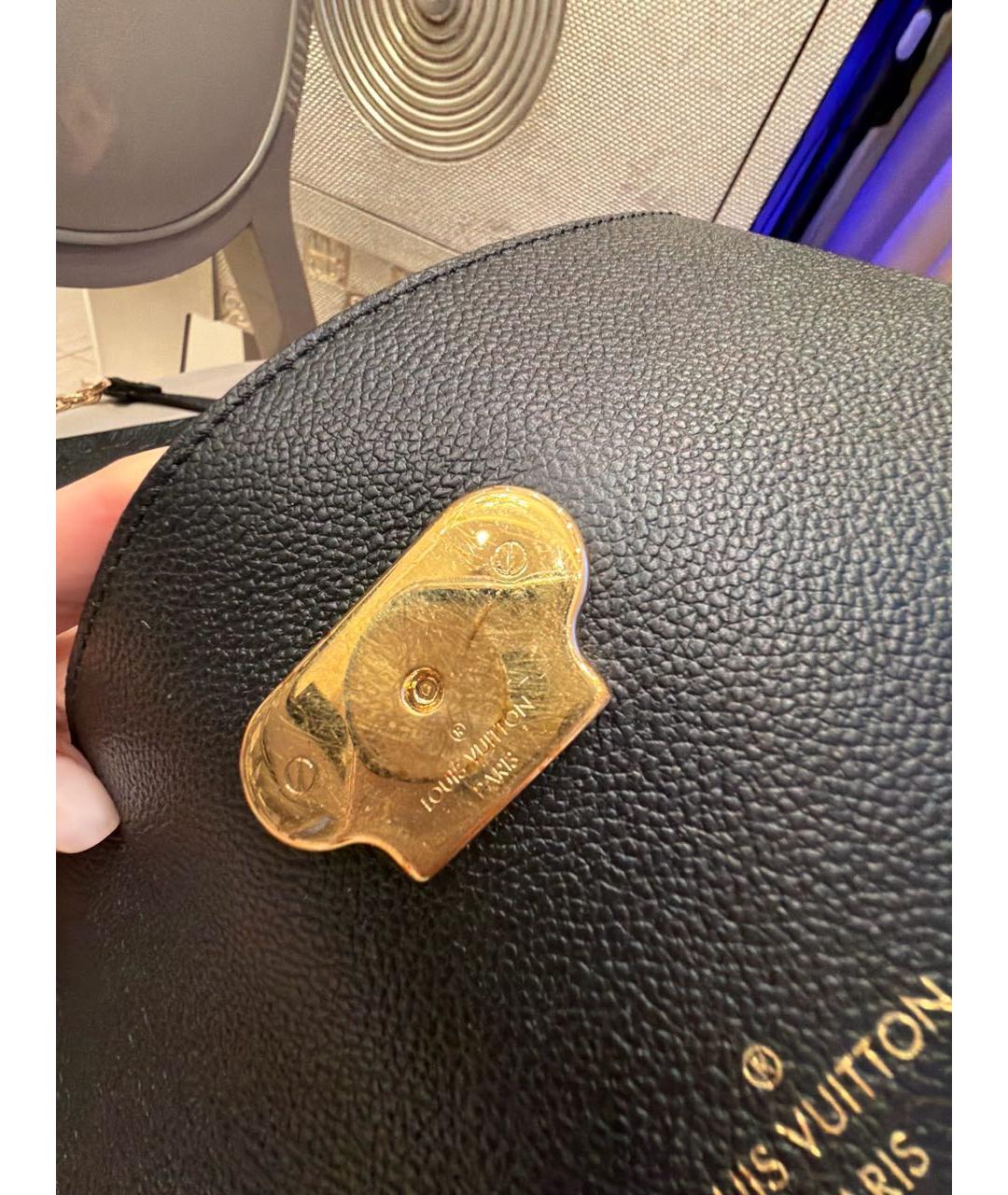 LOUIS VUITTON Черная кожаная сумка на плечо, фото 7