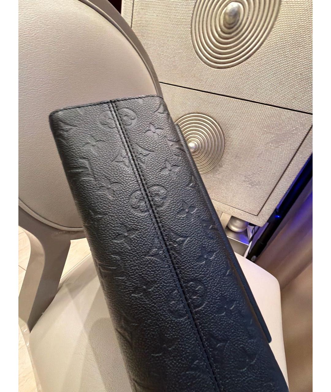 LOUIS VUITTON Черная кожаная сумка на плечо, фото 6