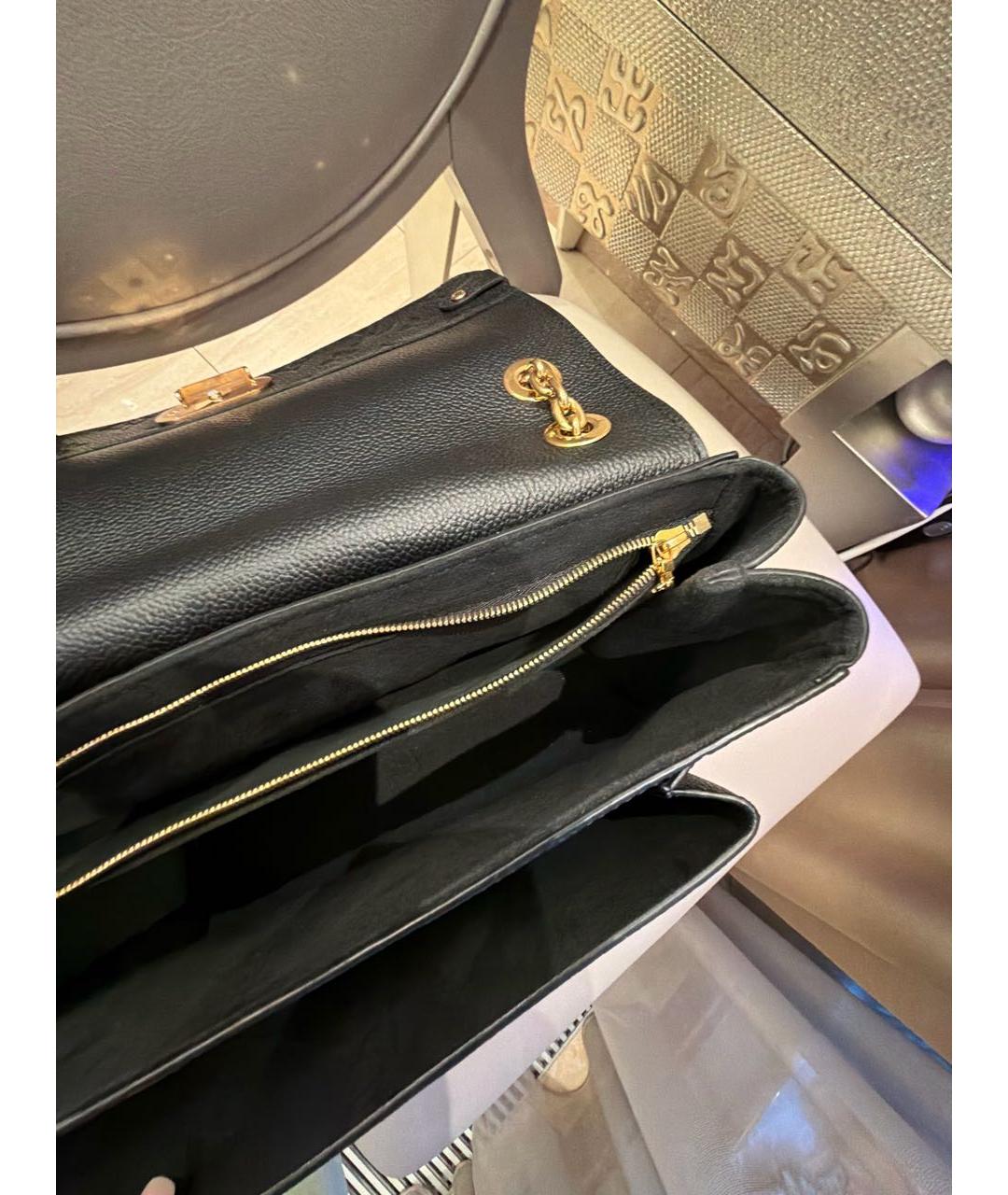 LOUIS VUITTON Черная кожаная сумка на плечо, фото 4