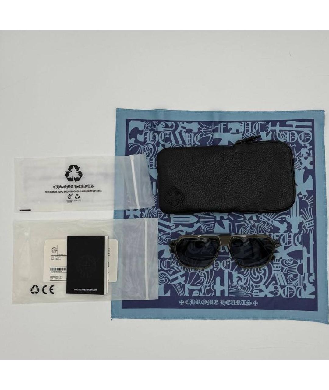 CHROME HEARTS Антрацитовые солнцезащитные очки, фото 2