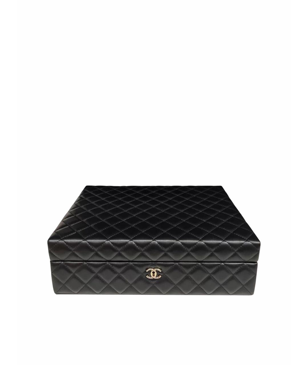 CHANEL Черная кожаная косметичка, фото 1