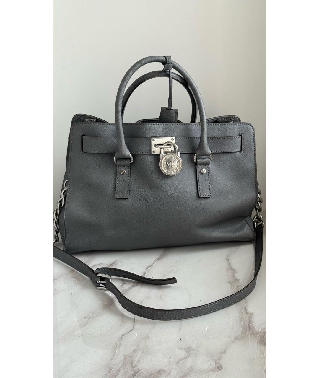 MICHAEL KORS Антрацитовая сумка с короткими ручками, фото 7